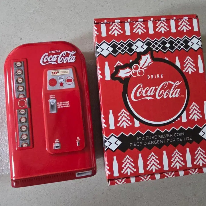 [BUNJANG] Coca-Cola Vending Machine &amp; 1oz Silver Coin Set / 코카콜라 자판기 &amp; 1oz 은화 세트