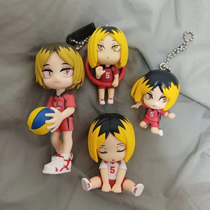 [BUNJANG] Haikyu Kozume Kenma Figure 4-Piece Set Gacha Keyring / 하이큐 코즈메 켄마 피규어 4종 세트 가챠 키링 팔버스
