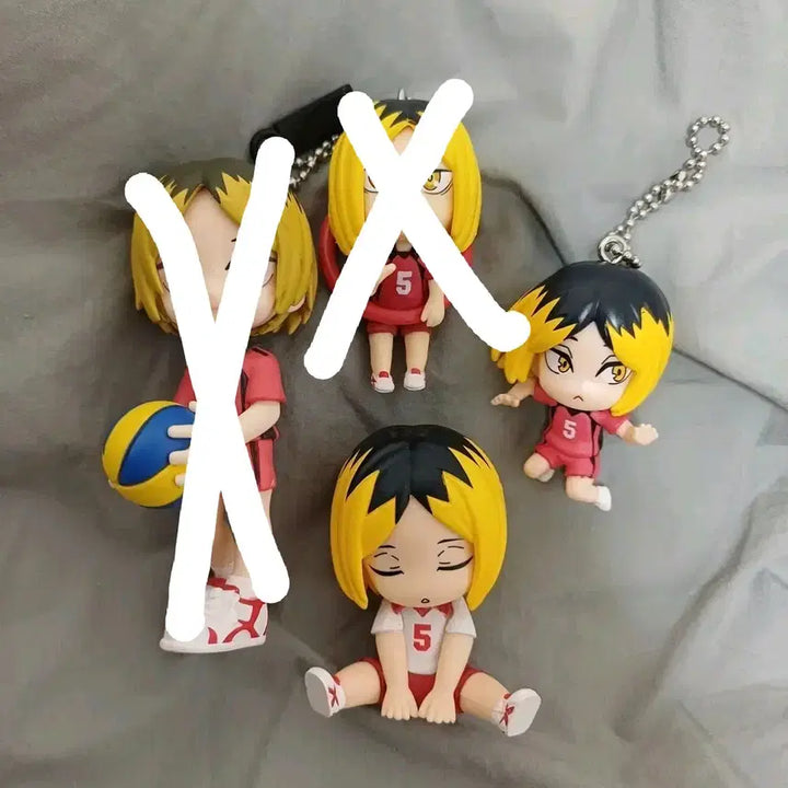 [BUNJANG] Haikyu Kozume Kenma Figure 4-Piece Set Gacha Keyring / 하이큐 코즈메 켄마 피규어 4종 세트 가챠 키링 팔버스