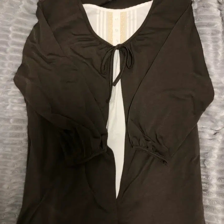 [BUNJANG] Vintage Brown Blouse / 브라운 빈티지 바선생 닛시빈티지코코모리카메빈티지마루모리노가토
