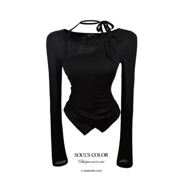 [BUNJANG] soulscolor Bella Layered Halter Top / SOULSCOLOR Bella 레이어드 홀터 탑 긴팔티
