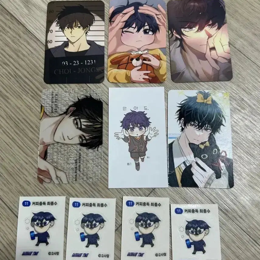 [BUNJANG] Gabagetime Choo Chan Yang &amp; Choi Jong Soo Photocard &amp; Sticker / 가비지타임 최종수 주찬양 부적 포카 띠부씰