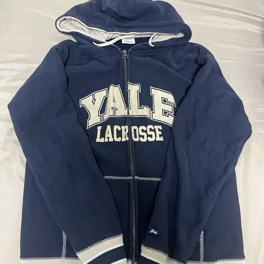 [BUNJANG] Yale Vintage Hooded Sweatshirt Navy Size L / 예일 빈티지 후드집업