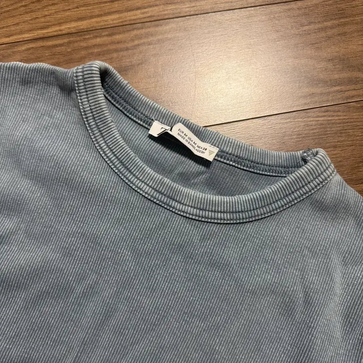 [BUNJANG] Zara Vintage Blue Cropped T-Shirt - Size M / 자라 빈티지 블루 크롭 티 M