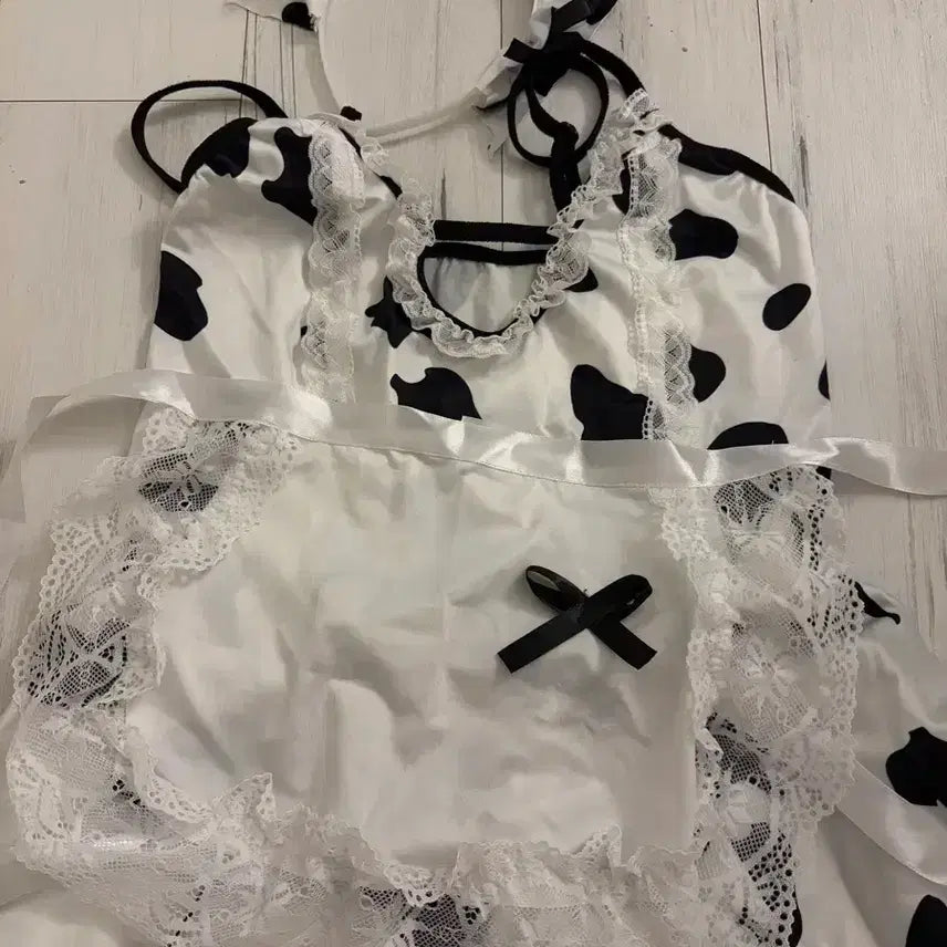[BUNJANG] Cow Print Cosplay Costume Full Set / 섹시 젖소 무늬 코스프레 의상 풀세트