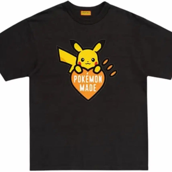 [BUNJANG] Human Made Pokemon Graphic T-shirt Black Orange / 2XL] 휴먼 메이드 x 포켓몬 그래픽 티셔츠 블랙 오렌지 시부야한정