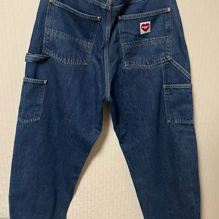 [BUNJANG] Carhartt WIP Nash Loose Fit Double Knee Pants Blue Stone Washed / 칼하트 WIP 내쉬 루즈 핏 더블 니 팬츠 블루 스톤 워시드