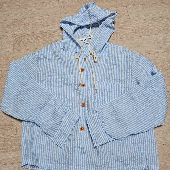 [SOLD OUT] 후드 스트라이프 셔츠 저렴하게