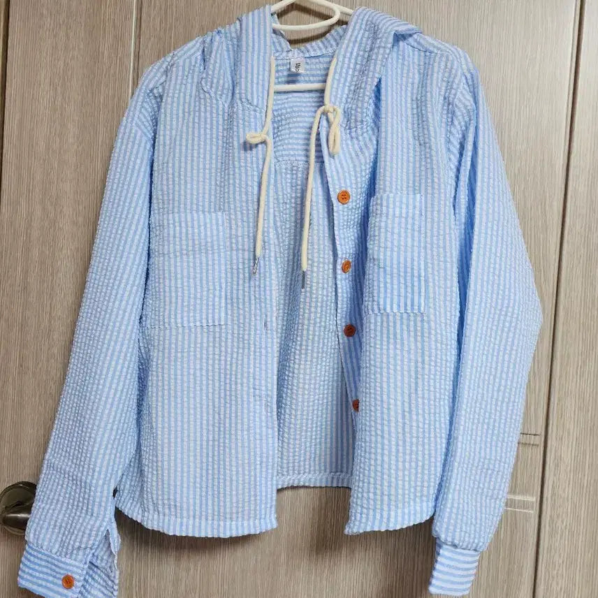 [SOLD OUT] 후드 스트라이프 셔츠 저렴하게