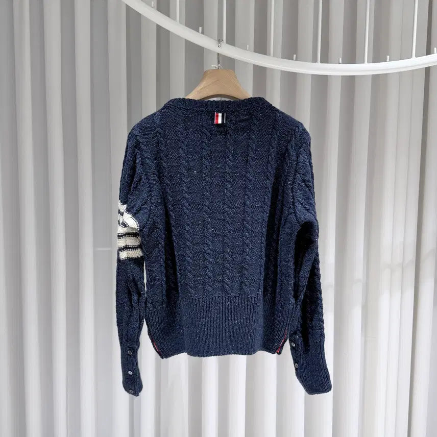 [SOLD OUT] (A+/3) / 톰브라운 사선완장 도네갈 트위스트 케이블 니트 스웨터