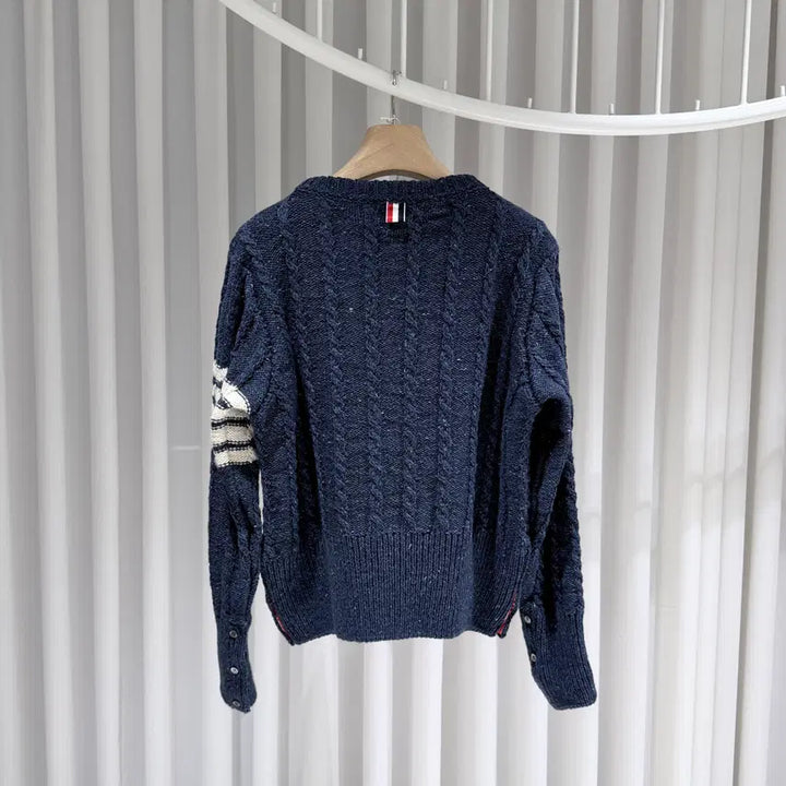 [SOLD OUT] (A+/3) / 톰브라운 사선완장 도네갈 트위스트 케이블 니트 스웨터