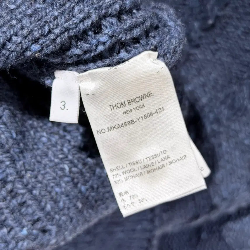[SOLD OUT] (A+/3) / 톰브라운 사선완장 도네갈 트위스트 케이블 니트 스웨터