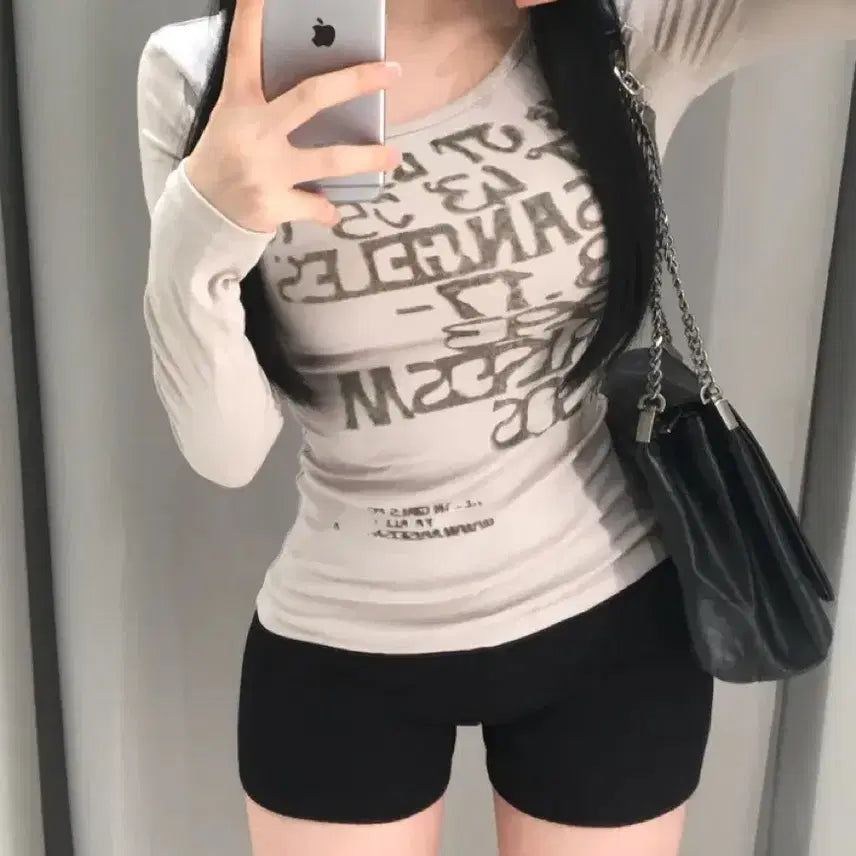 [SOLD OUT] 에이블리 Sos 레터링 빈티지 긴팔티