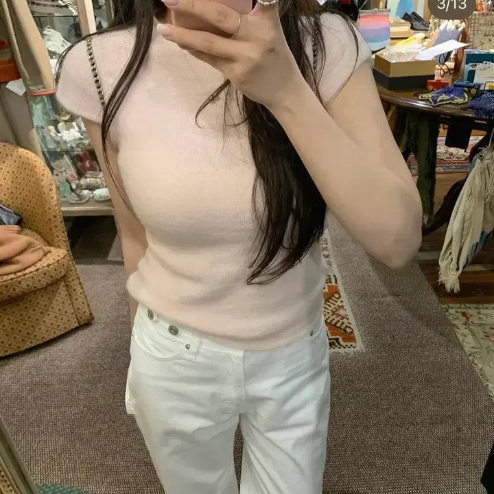 [BUNJANG] Liz The Wish Blossom Knit (Pink) / 리즈 더위시 블라썸니트 (pink)