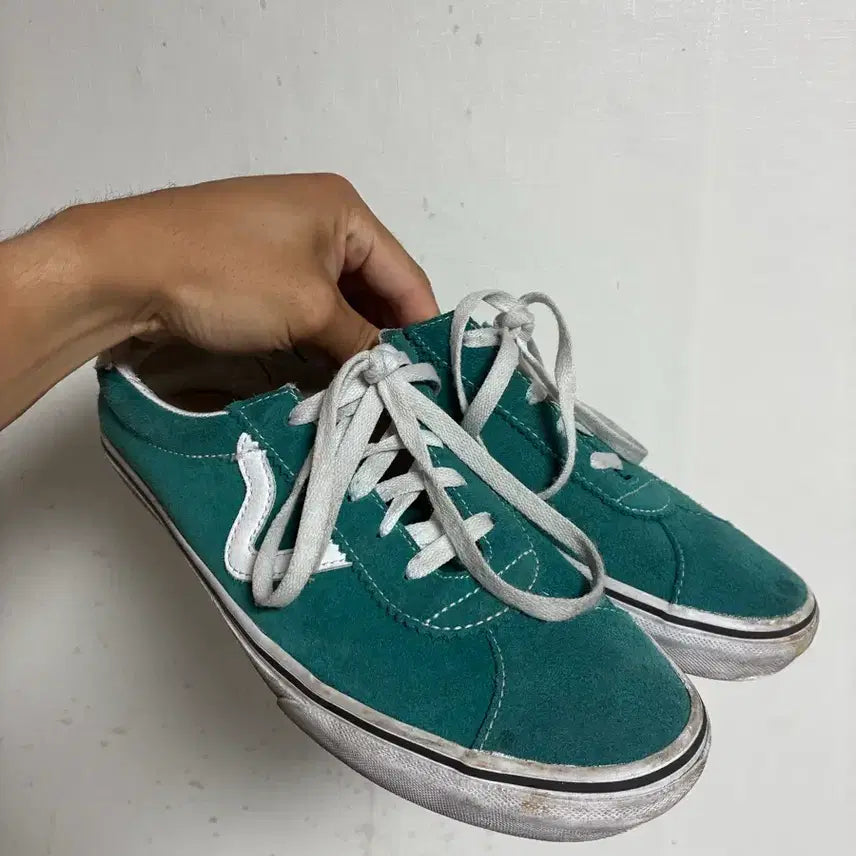 [BUNJANG] Vans Sport Old Skool Green Suede Sneakers (275) / [275] 반스 스포츠 올드스쿨 그린 스웨이드 스니커