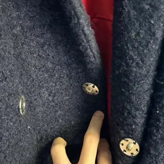 [BUNJANG] FLAME HOMME Navy Wool Blend Long Coat / FLAME HOMME 네이비 롱 코트