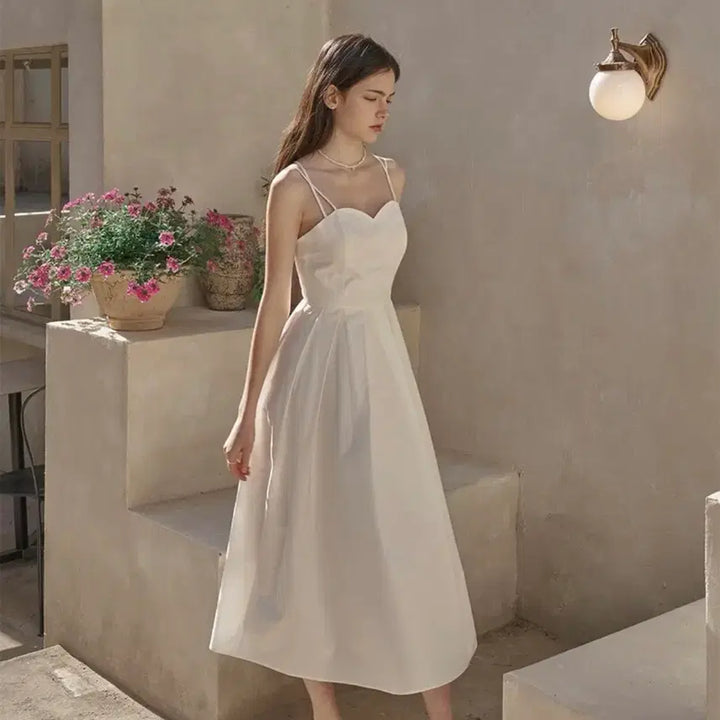 [BUNJANG] Floome Classic Heart Bustier Dress White S / 플로움 Classic Heart Bustier Dress 화이트 S