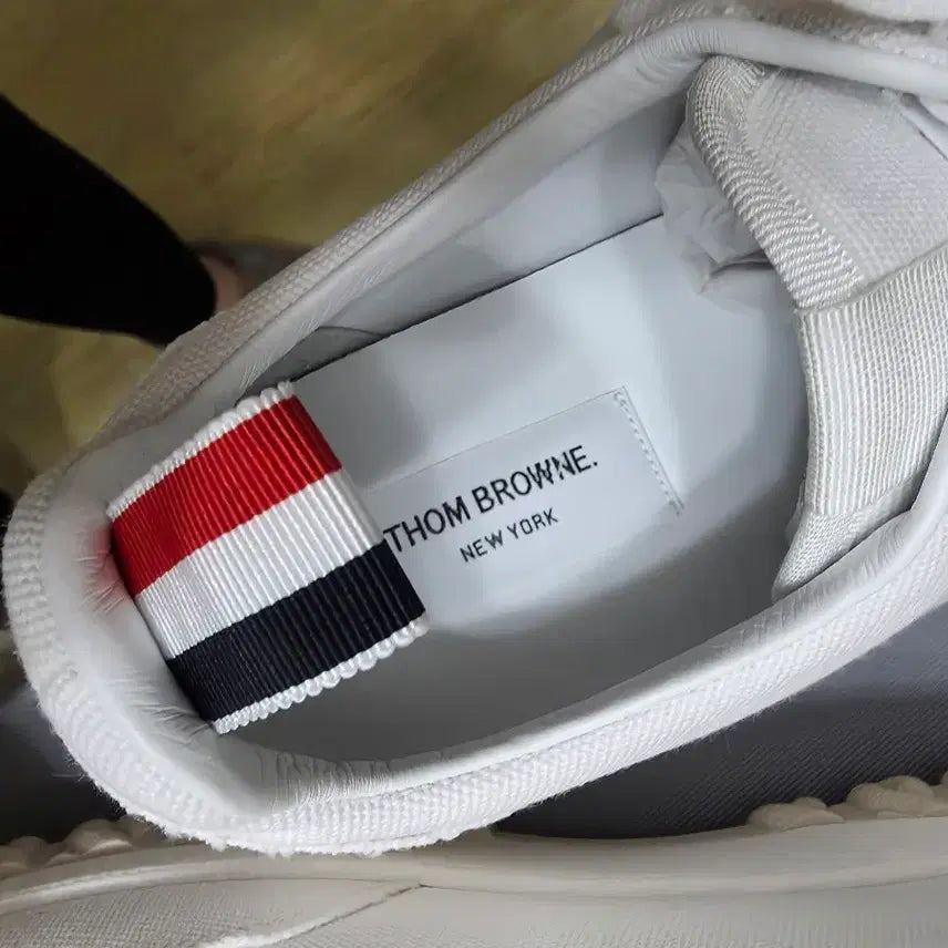[BUNJANG] Thom Browne White Canvas Sneakers / 톰브라운 화이트 컨버스 스니커즈