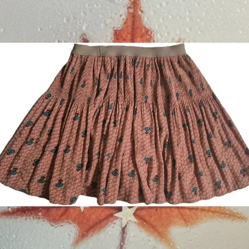 [BUNJANG] Floral Print Tiered Mini Skirt / 잔꽃 패턴 캉캉 미니스커트