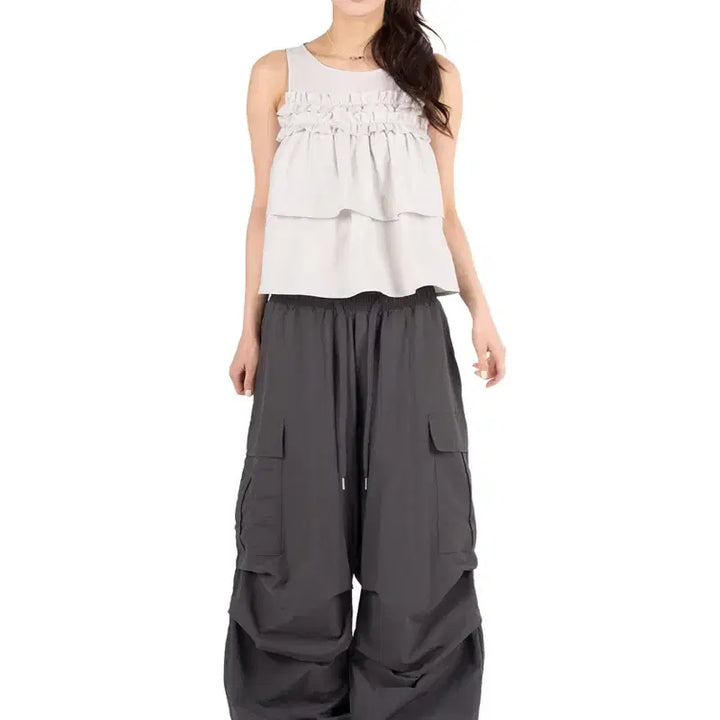 [BUNJANG] Rikim Day Nylon Cargo Pants Charcoal / [새상품] 릿킴 데이 나일론 카고팬츠