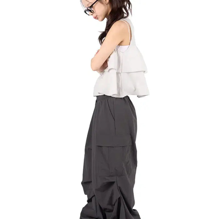 [BUNJANG] Rikim Day Nylon Cargo Pants Charcoal / [새상품] 릿킴 데이 나일론 카고팬츠