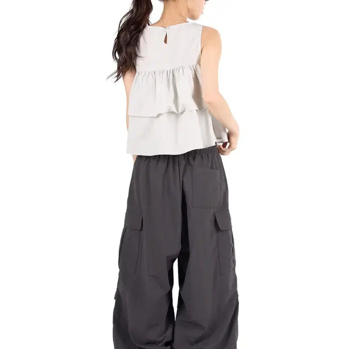 [BUNJANG] Rikim Day Nylon Cargo Pants Charcoal / [새상품] 릿킴 데이 나일론 카고팬츠
