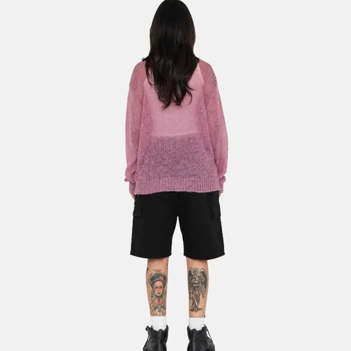 [BUNJANG] Stussy Loose Knit Logo Sweater / 스투시 루즈 니트 로고 스웨터