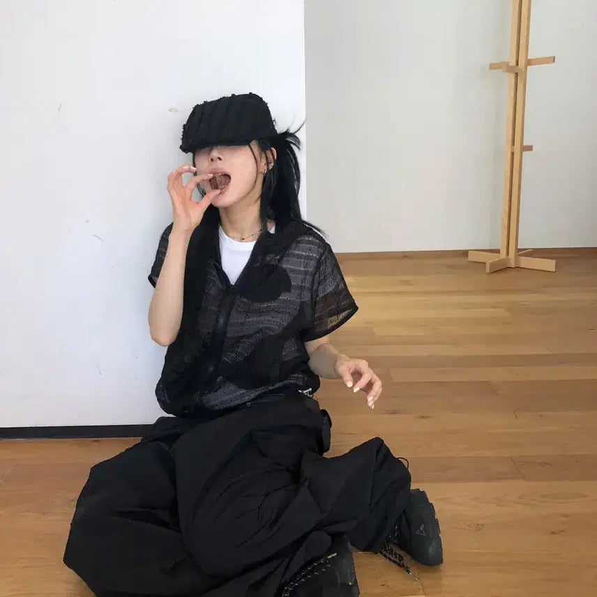 [BUNJANG] Rit Kim Day Nylon Cargo Pants Black / [새상품] 릿킴 데이 나일론 카고팬츠