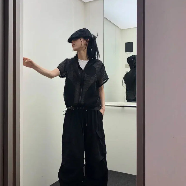 [BUNJANG] Rit Kim Day Nylon Cargo Pants Black / [새상품] 릿킴 데이 나일론 카고팬츠