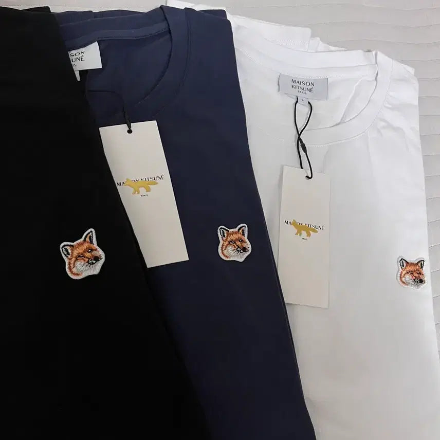 [BUNJANG] Maison Kitsune Fox Short Sleeve T-shirt / 메종키츠네 반팔 폭반헤드 반팔 새상품 정품