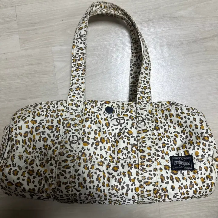 [BUNJANG] PORTER x X-GIRL Leopard Boston Bag Duffel Bag L / PORTER x X-GIRL 요시다포터 레오파드 보스턴백 더플백 L