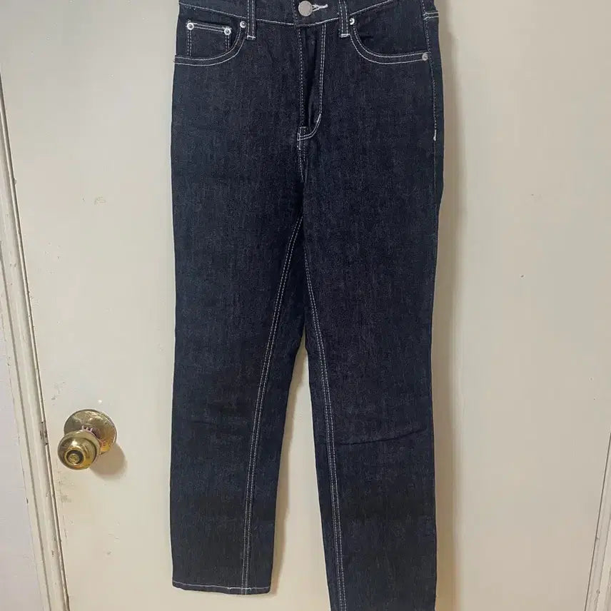 [BUNJANG] High Waist Raw Denim Pants XS / 하이웨스트 생지 데님 팬츠 xs 사이즈