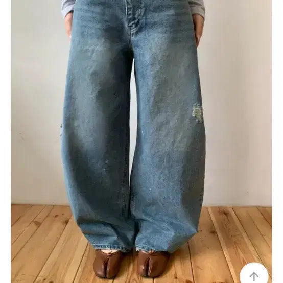 [BUNJANG] Kramp Denim Damage Jeans / 크럼프 데님 팬츠 데미지 진