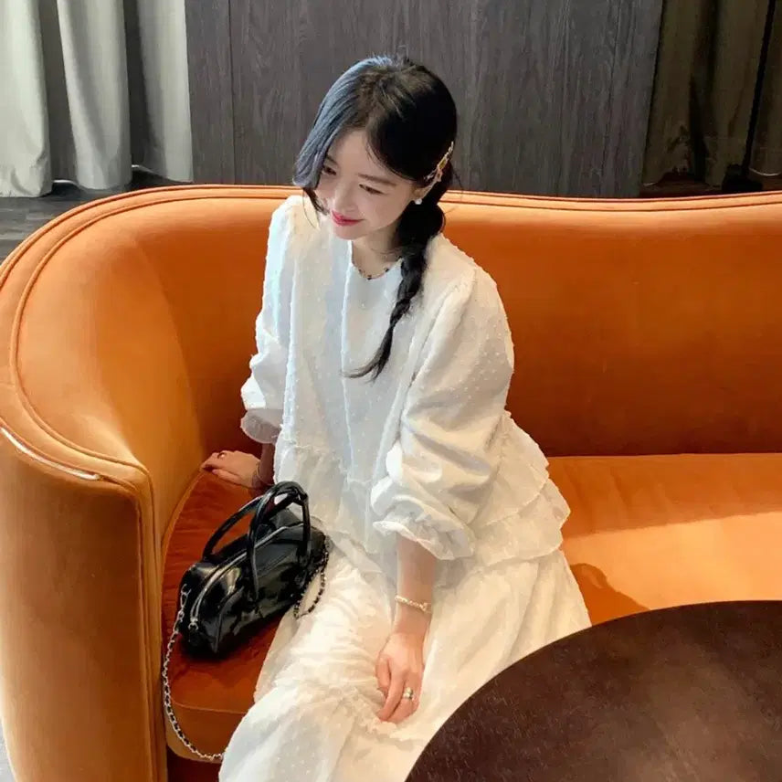 [BUNJANG] ByCini Popcorn Lace Two-Piece Set / 바이씨니 제작 팝콘레이스투피스 오리지날 기장