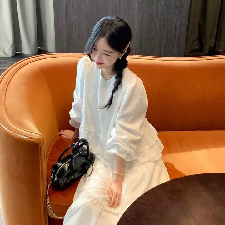 [BUNJANG] ByCini Popcorn Lace Two-Piece Set / 바이씨니 제작 팝콘레이스투피스 오리지날 기장