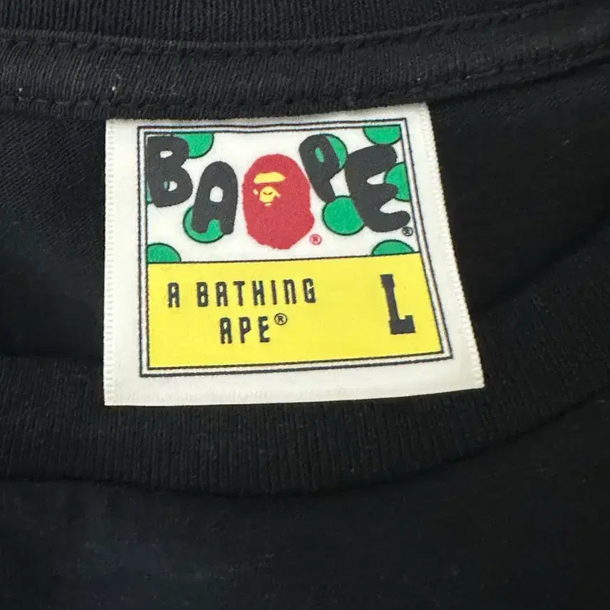 [BUNJANG] BAPE Camo Short Sleeve T-shirt Black / BAPE 베이프 카모 반팔 티셔츠 블랙 (교환가능)