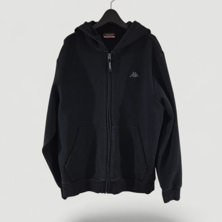 [BUNJANG] Kappa Hooded Zip-up Black / [105]카파 후드집업 블랙 스판 포함