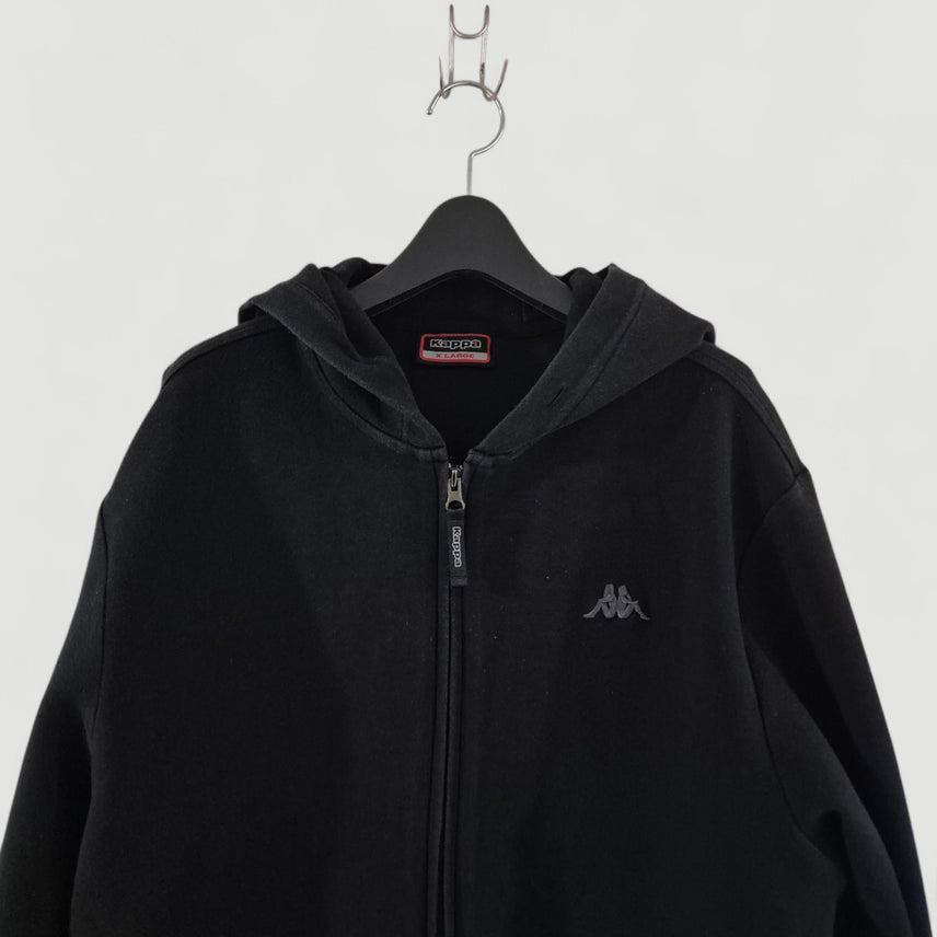 [BUNJANG] Kappa Hooded Zip-up Black / [105]카파 후드집업 블랙 스판 포함