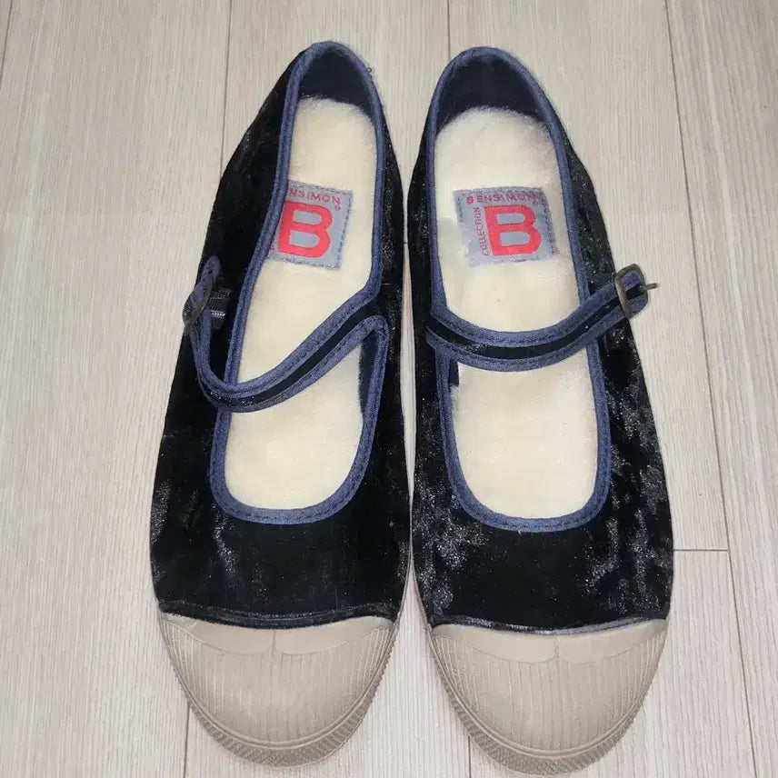 [BUNJANG] Bensimon Velvet Mary Jane Sneakers Navy 39 / 벤시몽 벨벳 메리제인 스니커즈 네이비 39
