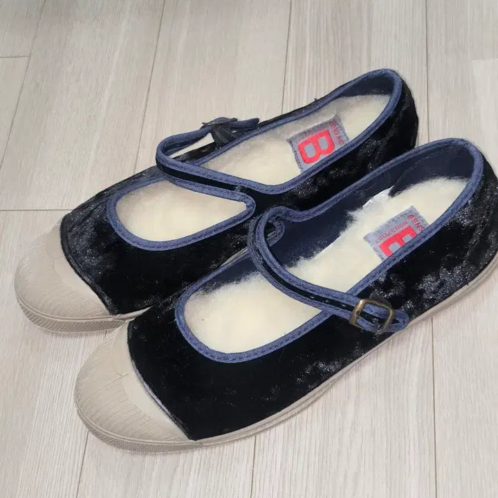 [BUNJANG] Bensimon Velvet Mary Jane Sneakers Navy 39 / 벤시몽 벨벳 메리제인 스니커즈 네이비 39