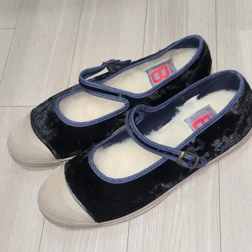 [BUNJANG] Bensimon Velvet Mary Jane Sneakers Navy 39 / 벤시몽 벨벳 메리제인 스니커즈 네이비 39