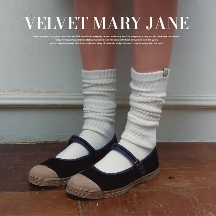 [BUNJANG] Bensimon Velvet Mary Jane Sneakers Navy 39 / 벤시몽 벨벳 메리제인 스니커즈 네이비 39