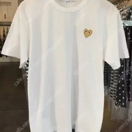 [BUNJANG] Comme des Garcons Play Gold Emblem T-shirt White / 꼼데가르송 플레이 골드 와펜 반팔티 화이트 새상품 무료배송