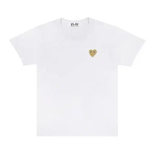 [BUNJANG] Comme des Garcons Play Gold Emblem T-shirt White / 꼼데가르송 플레이 골드 와펜 반팔티 화이트 새상품 무료배송