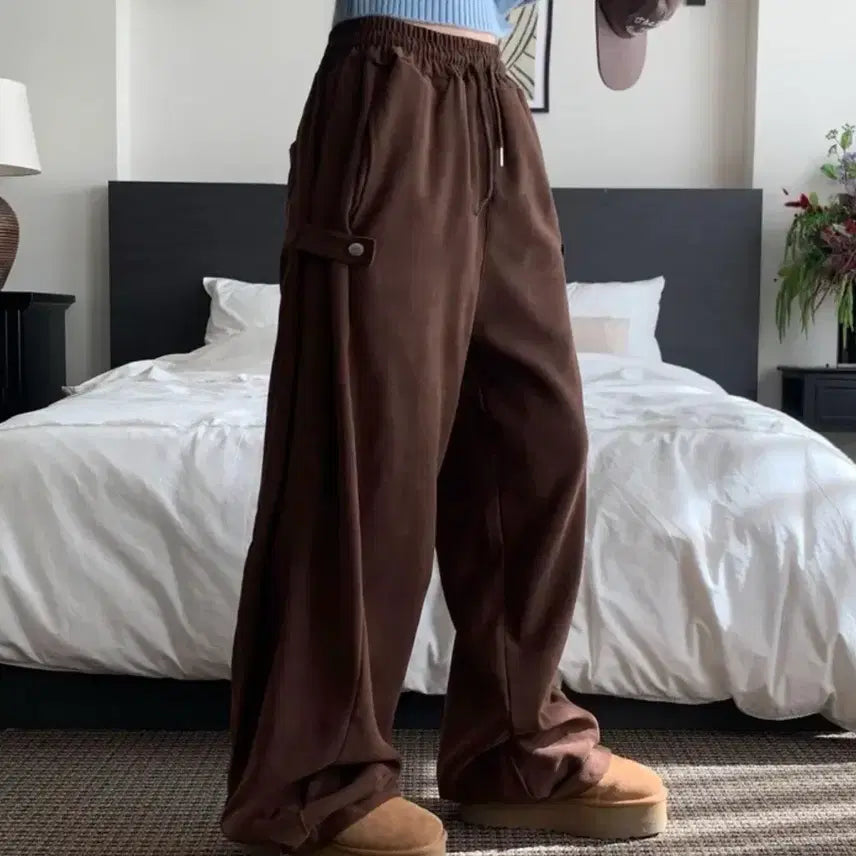 [BUNJANG] Modi Mood Brown Training Pants / 모디무드 트레이닝 팬츠 브라운