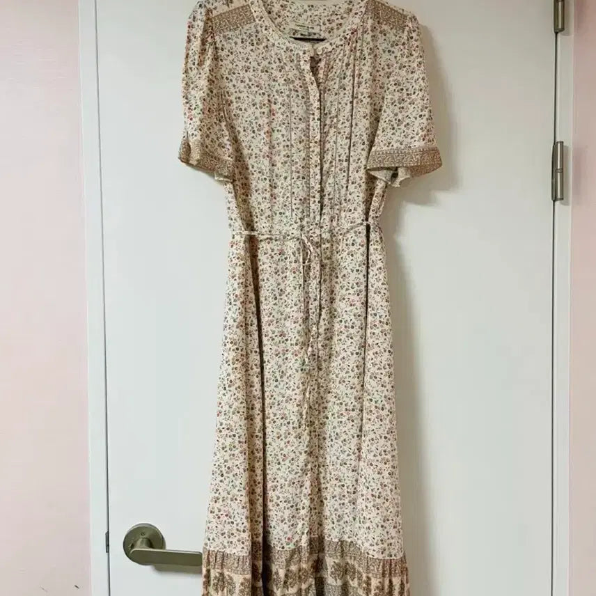 [BUNJANG] Thursday Island Flower Full Open Long Dress S / 써스데이아일랜드 플라워 풀 오픈 롱 원피스 S