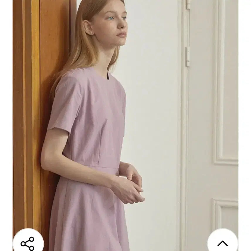 [BUNJANG] Nonlocal Linen Flare Dress (Pink) / 논로컬 린넨 플레어 원피스(핑크)