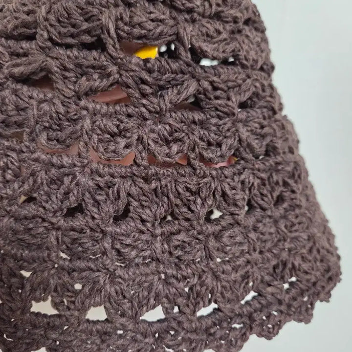 [BUNJANG] Handmade Crochet Bucket Hat - Chocolate Brown / 손뜨개 버킷햇  랑방스탈
