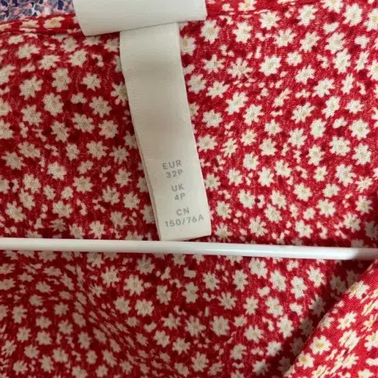 [SOLD OUT] H&amp;M 레드 플라워 패턴 반팔 원피스