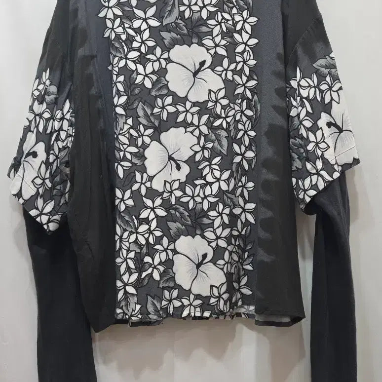 [BUNJANG] DSQUARED2 Flower Print Layered Shirt / (정품)디스퀘어드2 플라워 프린트 레이어드 셔츠